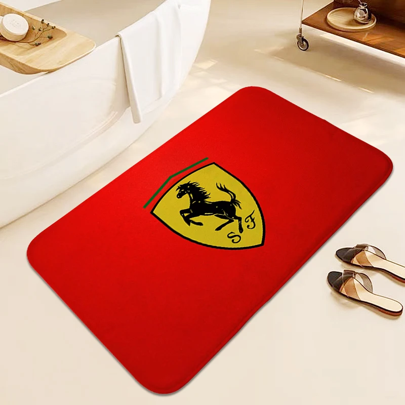 Bathroom Mat F-Ferraris Anti Slip Carpet for Home Entrance Custom Living Room Bedroom Kitchen Treadmill Rugs Kitchen Accessories