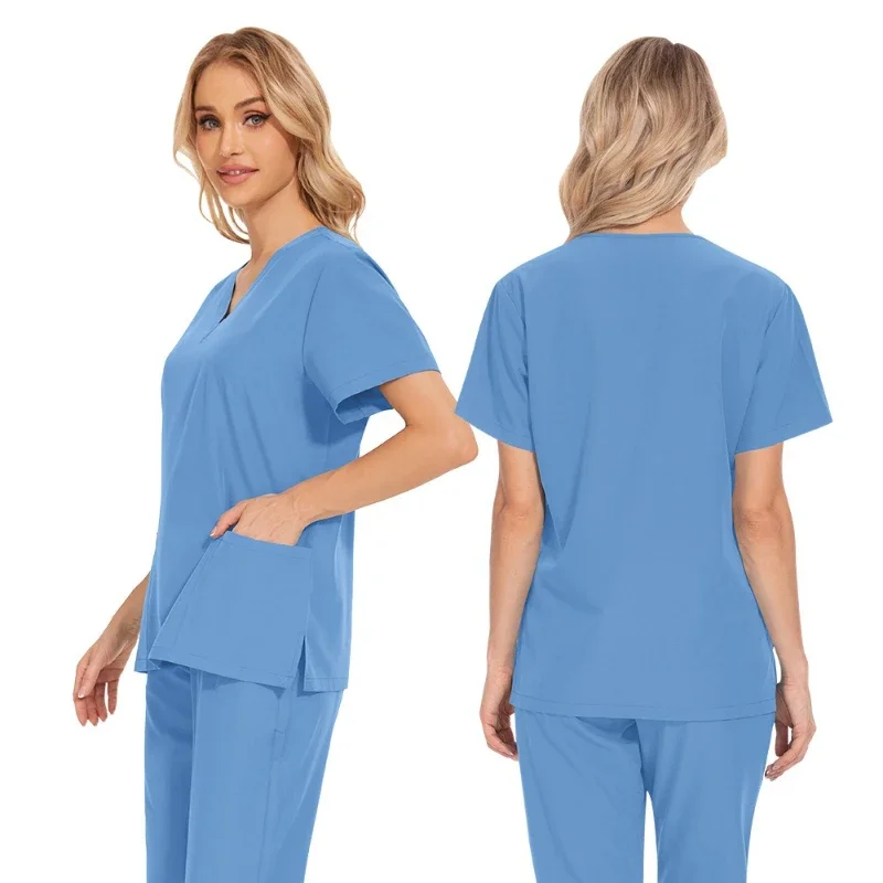new-arrival-women's-scrub-set-elastic-fabric-quick-dry-professional-workwear-for-hospital-operating-room-medical-staff-nurses