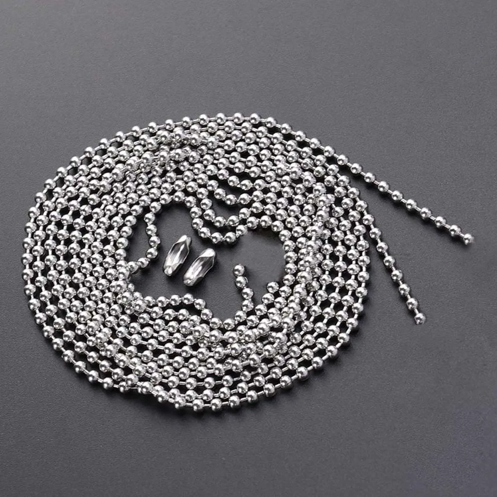 

2Pcs Light Pull Chain Wall Lamp Rope Silver Buckle Ceiling Light Switch Pull Chain Fan Durable MultiUse Hardware
