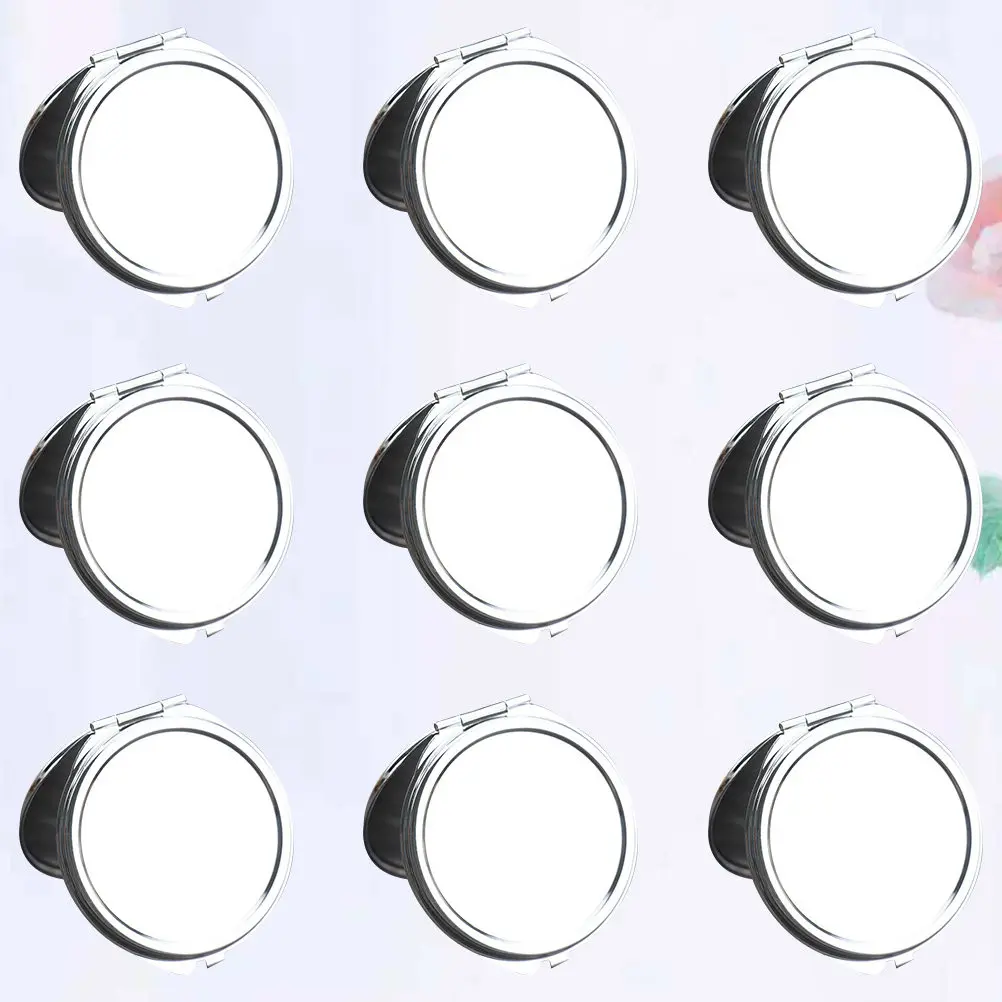 

10 шт. складных двусторонних круглых компактных портативных зеркал для макияжа высокой четкости для путешествий, подарок для женщин