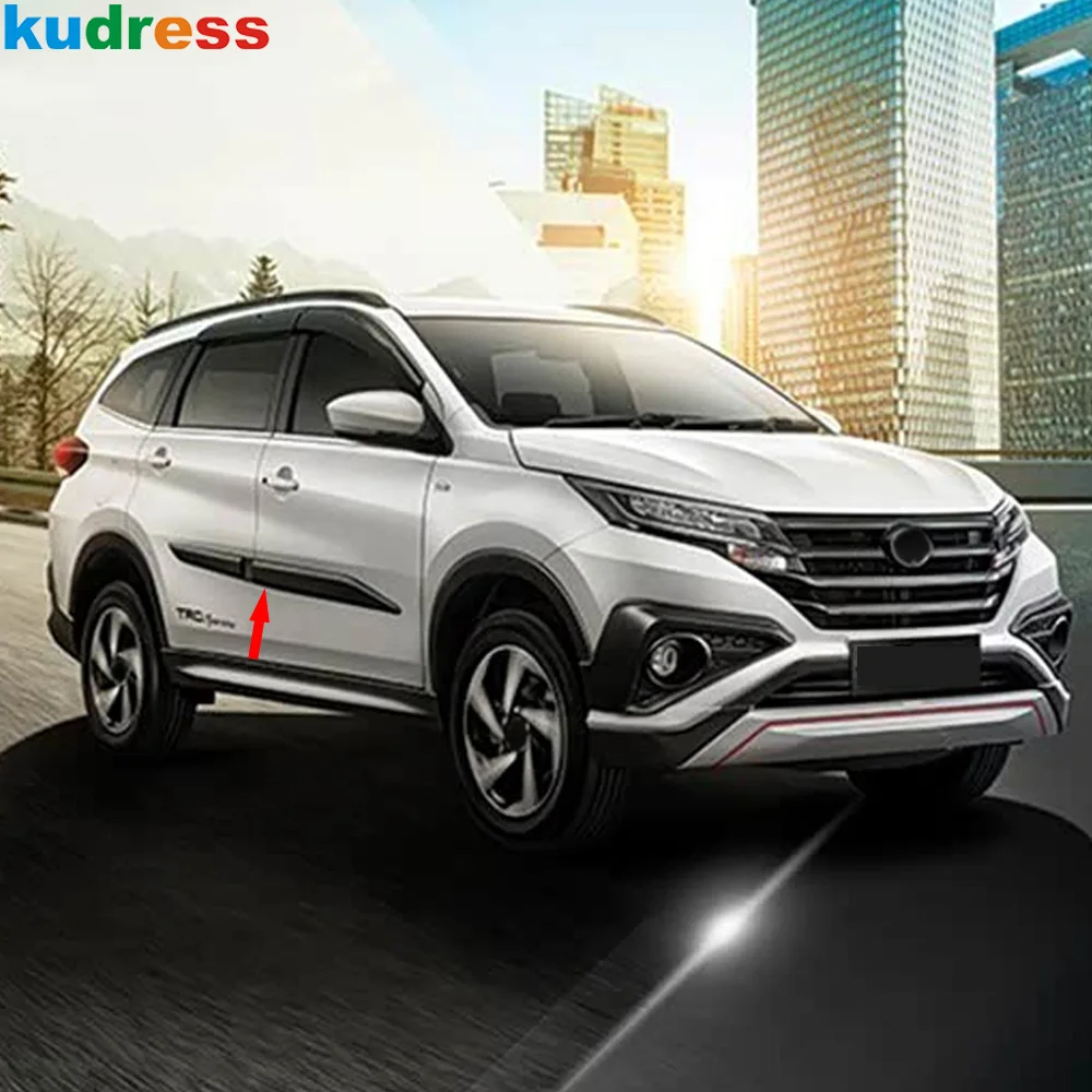 Side Door Body Trim For Toyota Rush 2018-2022 2023 2024 2025 2026 Carbon Fiber Car Door Panel Steamer Hoods Strip Accessories