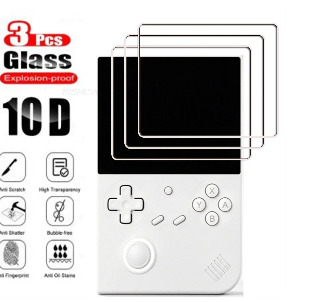 3PCS HD Tempered Glass For Anbernic RG40XXV RG40XX V H RG40XXH RG40 XXV  Handheld Game Screen Protector Cover Film