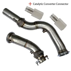 Catless Downpipe  For BMW S55 M2C M3 M4 F80 F82 F83 2015+ Exhaust Header Exhaust Downpipe With steel concave convex insulation