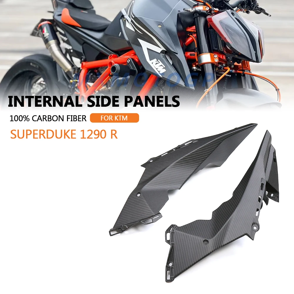 For KTM 1290 Super Duke R Superduke 1290 2020 2021 2022 2023 100% 3K Carbon Fiber Internal Side Panels Motorcycle Accessories