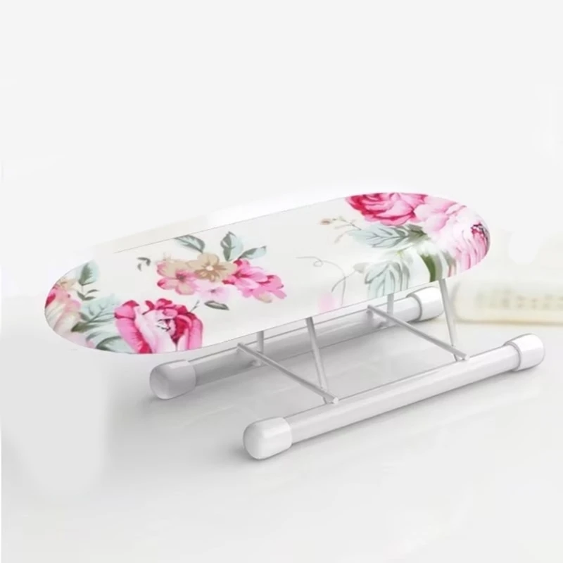 Small Ironing Board for On travel Wrinkles Remover Safe for Fabrics Comfortable Grip Easy to Store Tabletop Iron Board