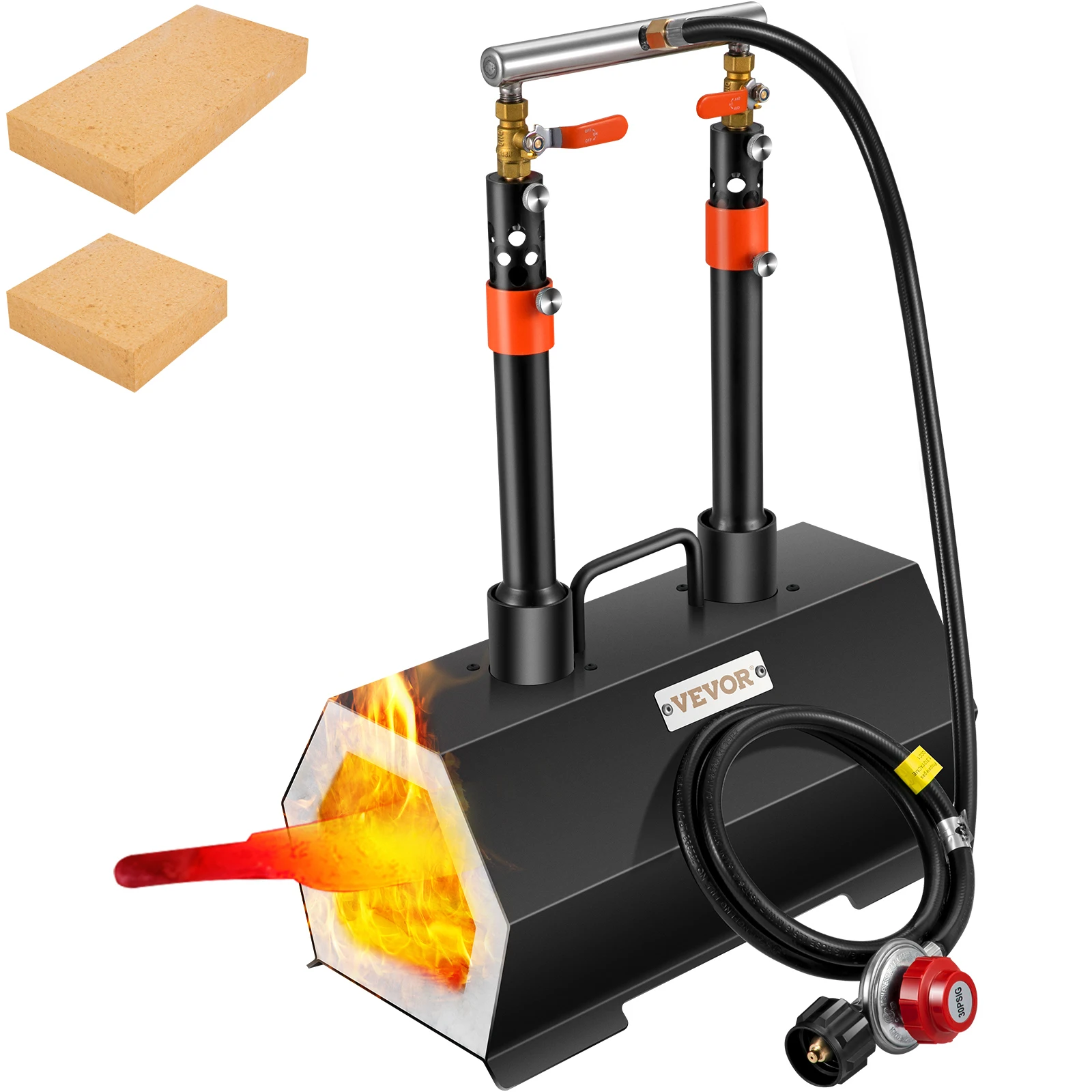 

VEVOR Propane Forge Portable Double Burner Tool Knife Making Large Capacity Blacksmith Farrier Forges Mini Furnace Blacksmithing