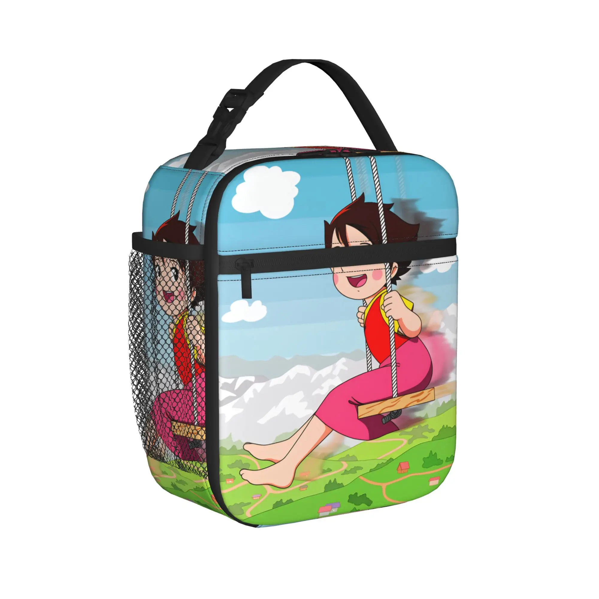 Happy Heidi Lunch Bag  Funny Lunch Box For Women Picnic Portable Cooler Bag Oxford Custom Thermal Lunch Bags