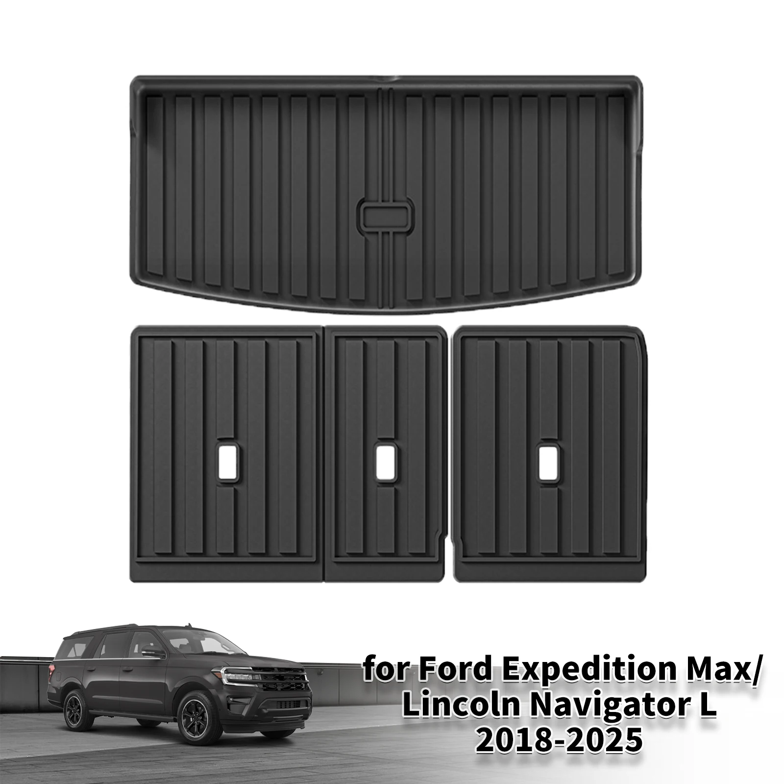 

for Ford Expedition Max/Lincoln Navigator L 7 Seat (North American fuel) LHD 2018-2025 Premium TPE Car Mats