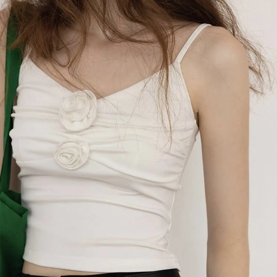 Three Dimensional Rose Pleated Design with A Small Strap That Can Be Worn Alone and Worn On The Inside for Pure Desire