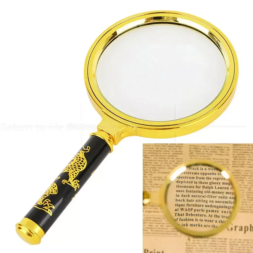 Hot 60/70/80/90/100mm Handheld 10X Magnifier Magnifying Glass Loupe Reading Jewelry Elderly Reading Microscope