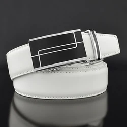 Ceinture en cuir blanc lettre S pour hommes, cuir de vachette, marque de jeans, mode décontractée, haute qualité, célèbre, créateurs de luxe, jeunes hommes