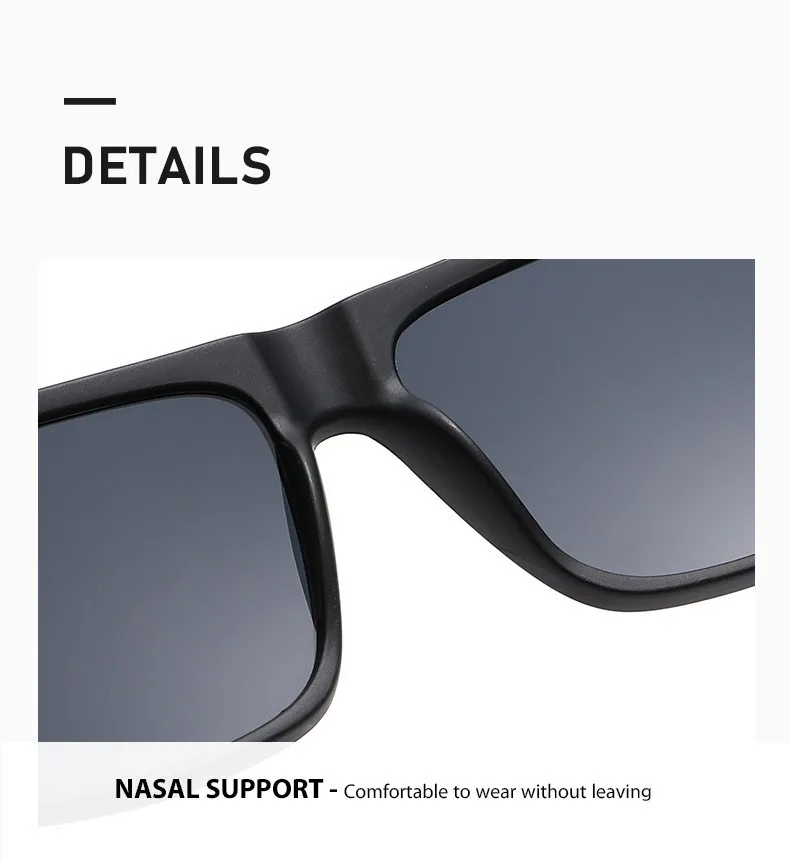 Vintage Holzmaserung Sonnenbrille für Männer und Frauen Klassische Leichte Eckige Sonnenbrillen Modische Tägliche Dekorative Brillen UV400-Schutz – Detail 6