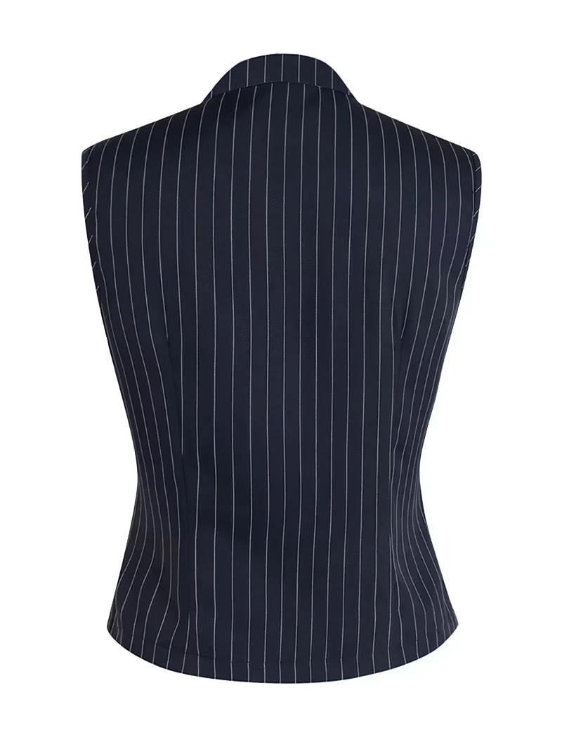 Elegant Daily Commute Fashion French Street Retro Business Sleeveless Vest for Women
