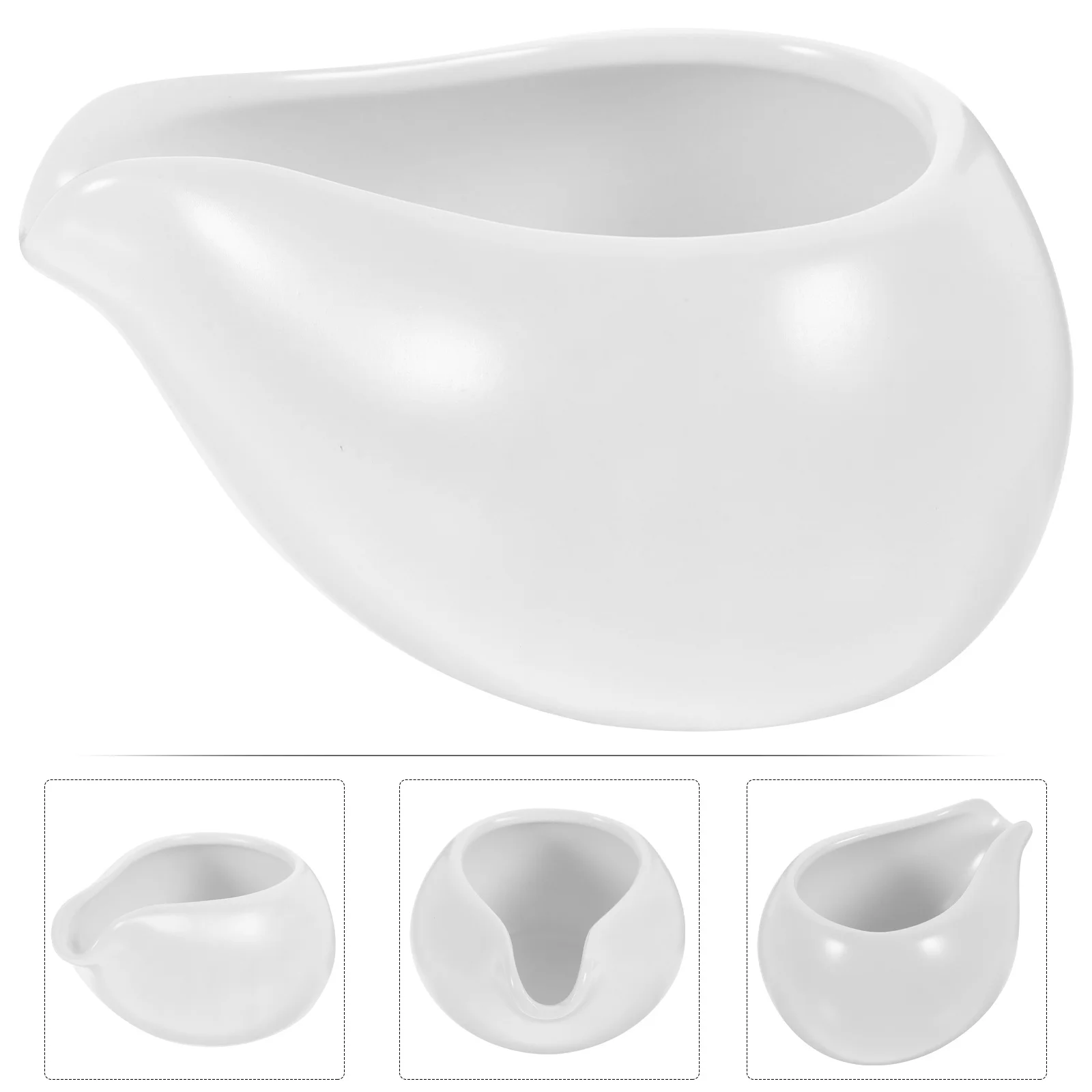 

Compact Milk Sauce Kettle Fine Craftsmanship Ceramic Material Non-Slip Grip Jug Great for Coffee Shop Hotel Restaurant Or Home