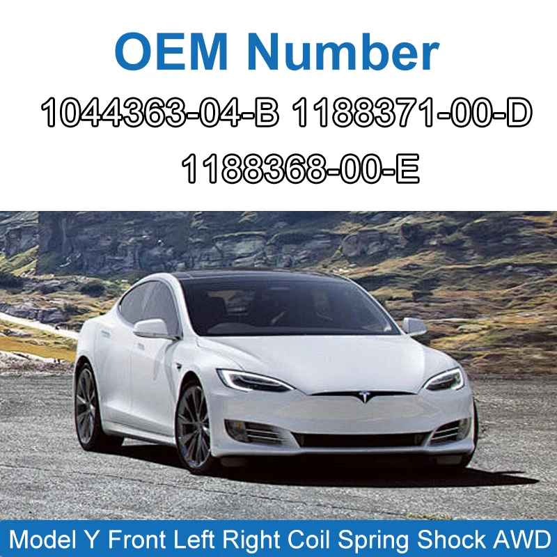 Model Y Front Left Right For Tesla Coil Spring Shock AWD 1044363-04-B 1188371-00-D 1188368-00-E 18 Month Warranty