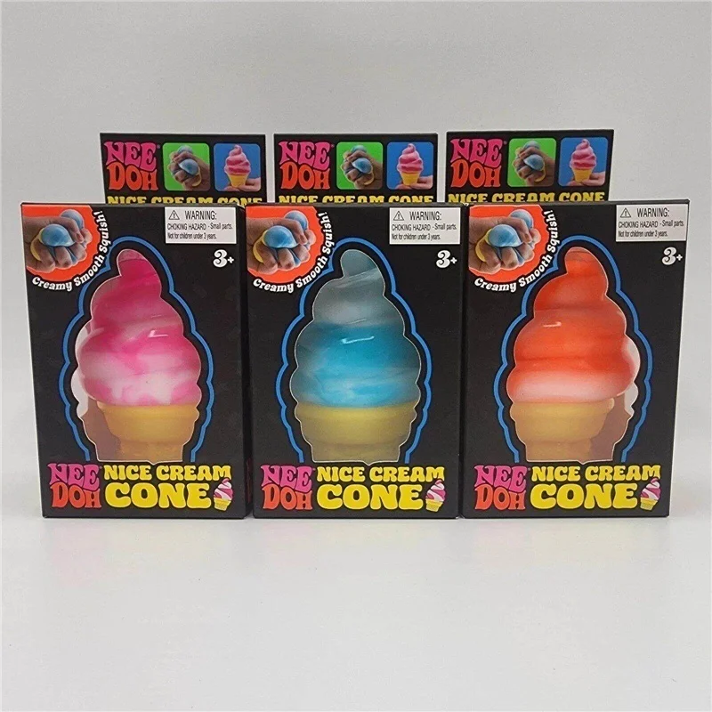 Needoh Ice Cream Drip Love Heart Toy Stress Relief Soft Squishy Non-toxic Multi-colorful Fidget Party Favor Gift for Adults Kids
