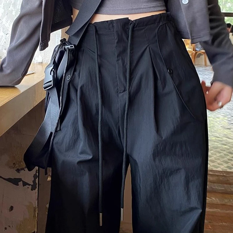 

American Sle Workwear Pants Women's Spring Autumn Large Size Loose Casual Wide Leg Pants Qui Dry Sports Trousers