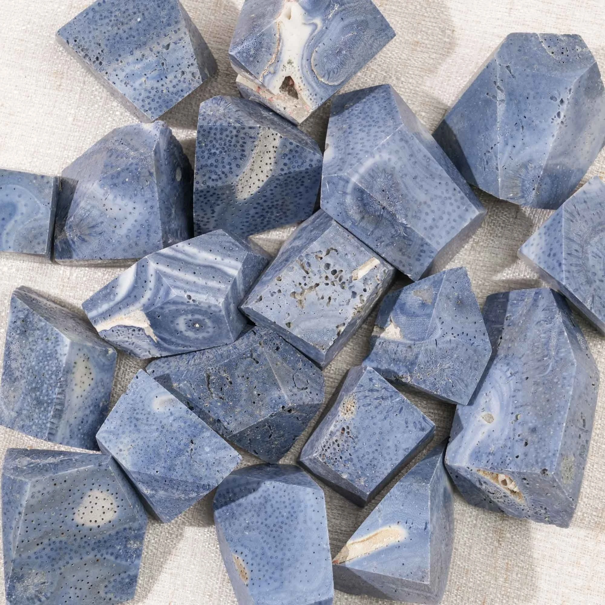 1PC Blue Sea Coral Stone Free Form Crystal Elegant Handcrafted Stone Healing Energy Thoughtful Housewarming Gift Idea Christmas