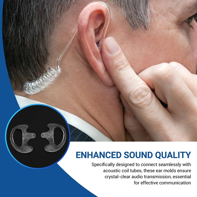Soft Radio Earmold Replacing Earpiece Insert Acoustic Coil Tube Audio Kits Headphone Accessories