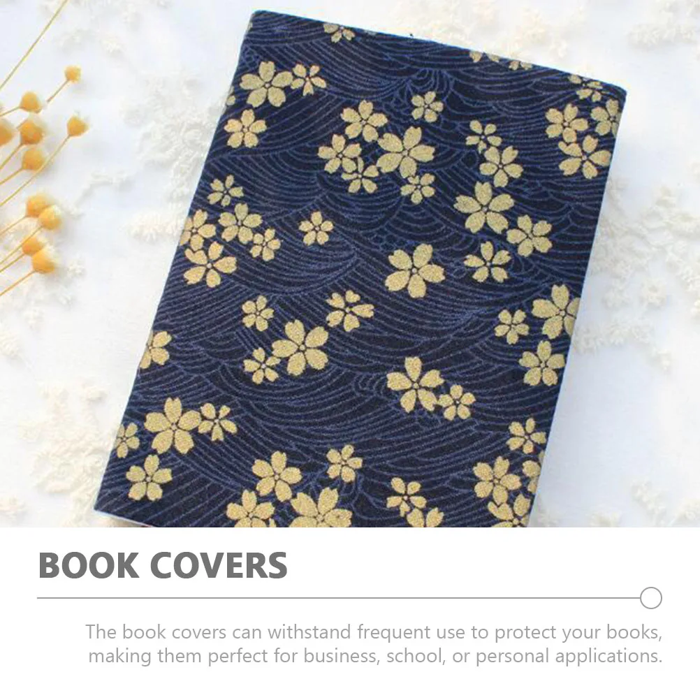 

Gold-stitched Floral Book Cover Protector Sleeve Covers Cloth for Hardcover Soft Reusable Protective