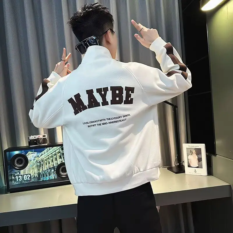 Loose Fit Men's Jaet 2024 Spring Autumn Street Sle Hong Kong Faion High Street Trendy Harajuku Korean Version Outerwear