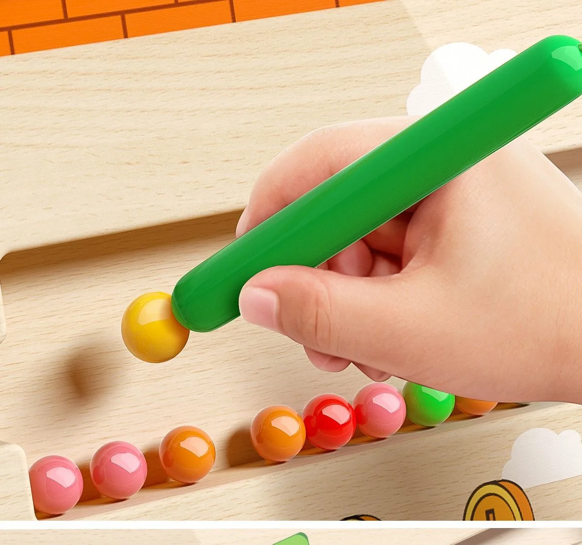 Magnetisches Farb- und Zahlenlabyrinth, Lernspielzeug, Farbzuordnungsspielzeug, Montessori-Spielzeug für Kinder, fördert die Konzentrationsfähigkeit, Geschenk. – Detail 6