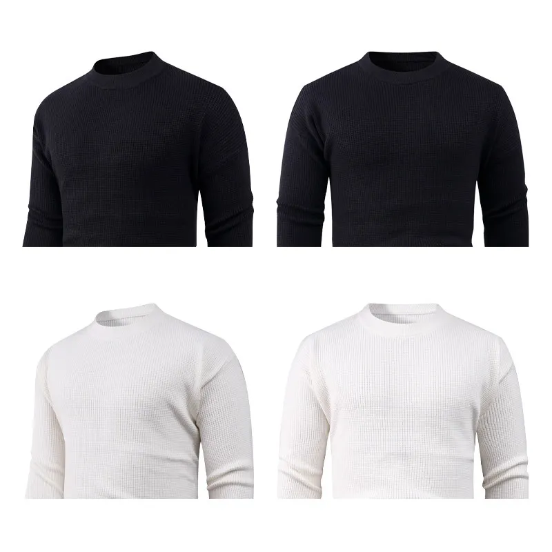 

Men's Faionable Embroidered Long Sve round Ne Sweatirt Spring Autumn Casual Wear Small id Pattern Comfortable Knit...