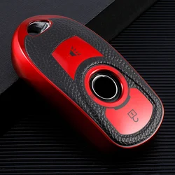 Leather TPU Car Key Cover Bag Case Shell Protector Keychain for Buick Encore Envision Excelle Lacrosse Regal Verano GX GL6