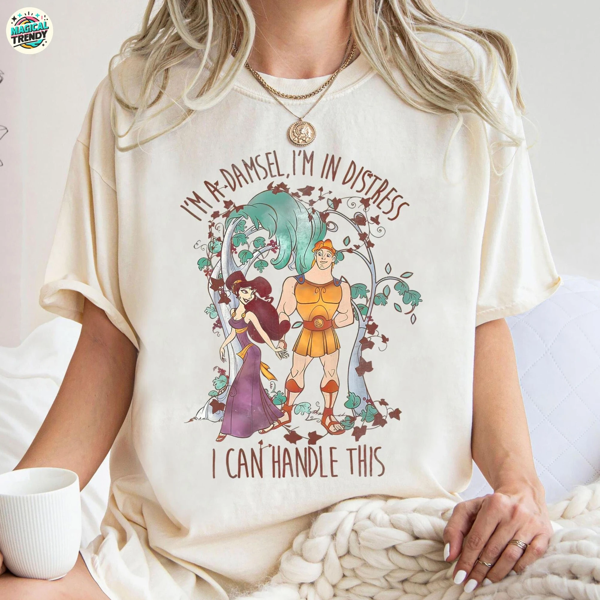 قميص ديزني هرقل، تي شيرت ديزني فاميلي للسفر، مملكة سحرية ممتعة، هرقل ميغ "أنا في مشكلة، يمكنني التعامل مع هذا" تي شيرت