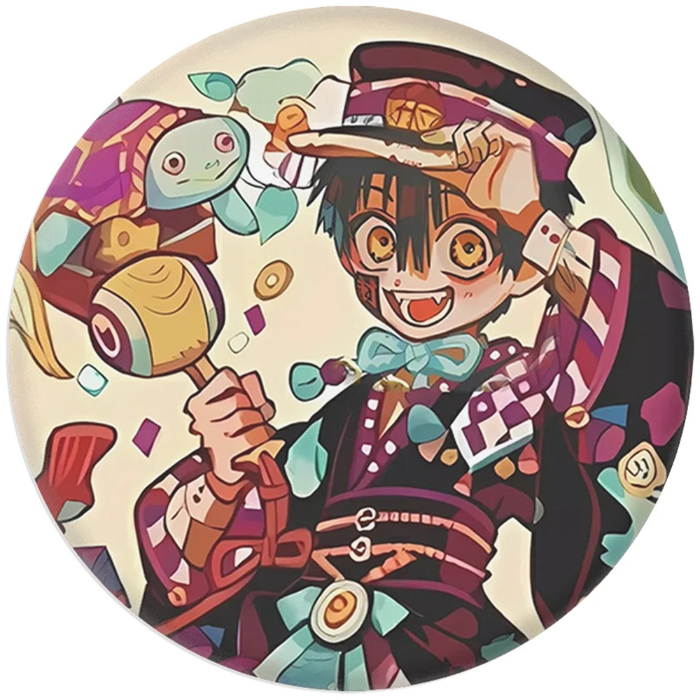58mm Anime Toilet-bound Hanako-kun Hanako Yashiro Nene COSTUME Cosplay Badge Pin SPTE Spilla in banda stagnata ﻿   Prop Gilf