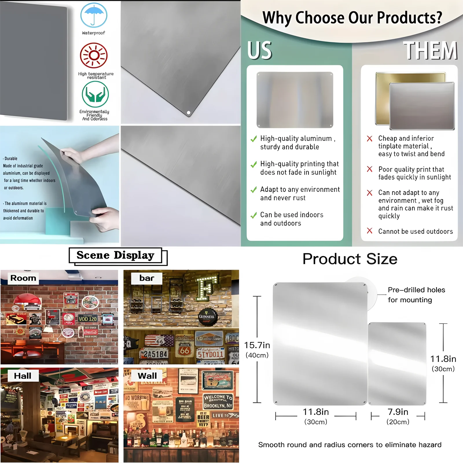 لاكي لوك كوميكس طباعة ملصق معدني على ديكور الحائط علامات القصدير المعدنية القابلة للتخصيص لغرفة الديكور الفنية والمنزل