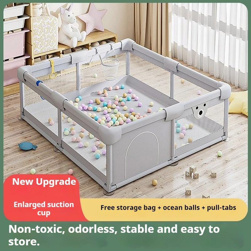 

Baby Play Yard Indoor Living Room Baby Gate Foldable Portable 8 Panel Expandable Play Fence Toddler Protection Playpen Children