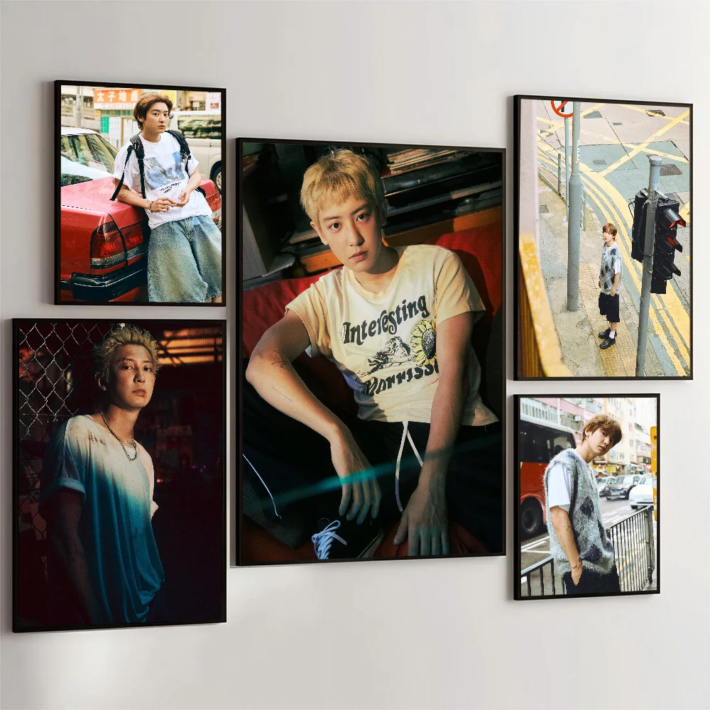 

EXO P-Park Chanyeol Poster Self-adhesive Art Waterproof Paper Sticker Coffee House Bar Room Wall Decor