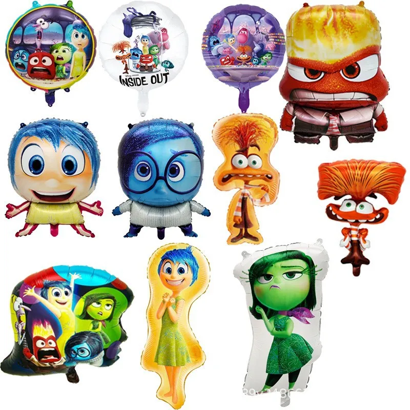 

Inside Out Birthday Party Decorations Foil Latex Balloons Number Disney Emotion Cake Topper Banner Supplies Baby Kids Toys Gifts