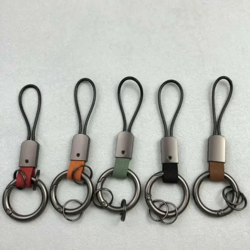 Fashion Genuine Leather Keychains Simple Lanyard Keyring Men Women Car Key Holder Key Cover Auto Keyring Accessories Gifts