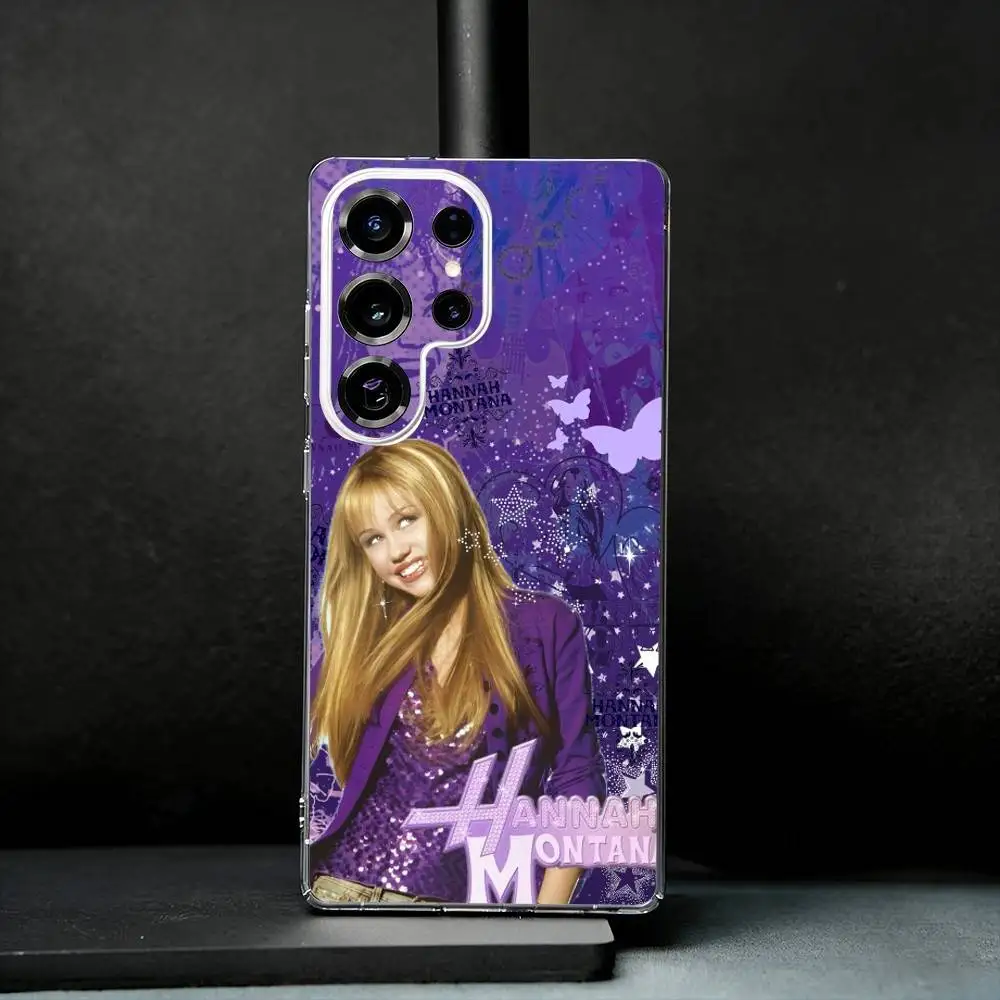 

H-Hannah M-Montana Phone Case For Samsung S25,S24,S21,S22,S23,S30,Ultra,S20,Plus,Fe,Note,10,9,5G Transparent Cover