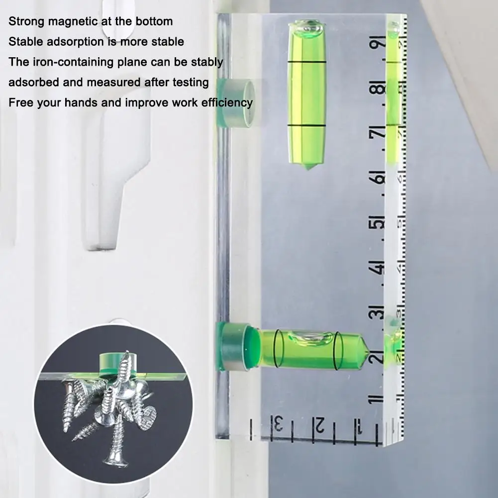 Acrylic Level Ruler High-precision Strong Magnetic Level Water Gauge For Precise Linear Measurement Measuring Tool