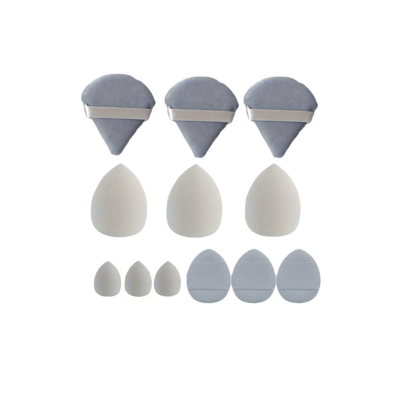 12 Makeup Sponge Set/Dry Use. Wet Use, Loose Powder, Finger, Combination Set