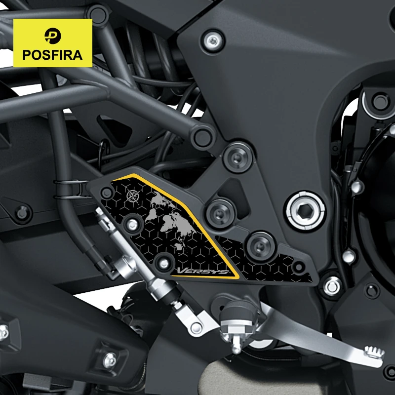 

POSFIRA Motorcycle Footrest Panel Stickers Vinyl Decal for Kawasaki Versys 1100 SE/S 2025 Foot Rest Decoration Accessories