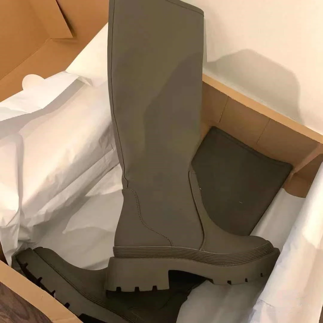 2023 New Winter Women Knee-High Boots Punk Shoes Woman Shoes High Heels Sexy Thigh High Boots Flat Over The Knee Boots Fashion