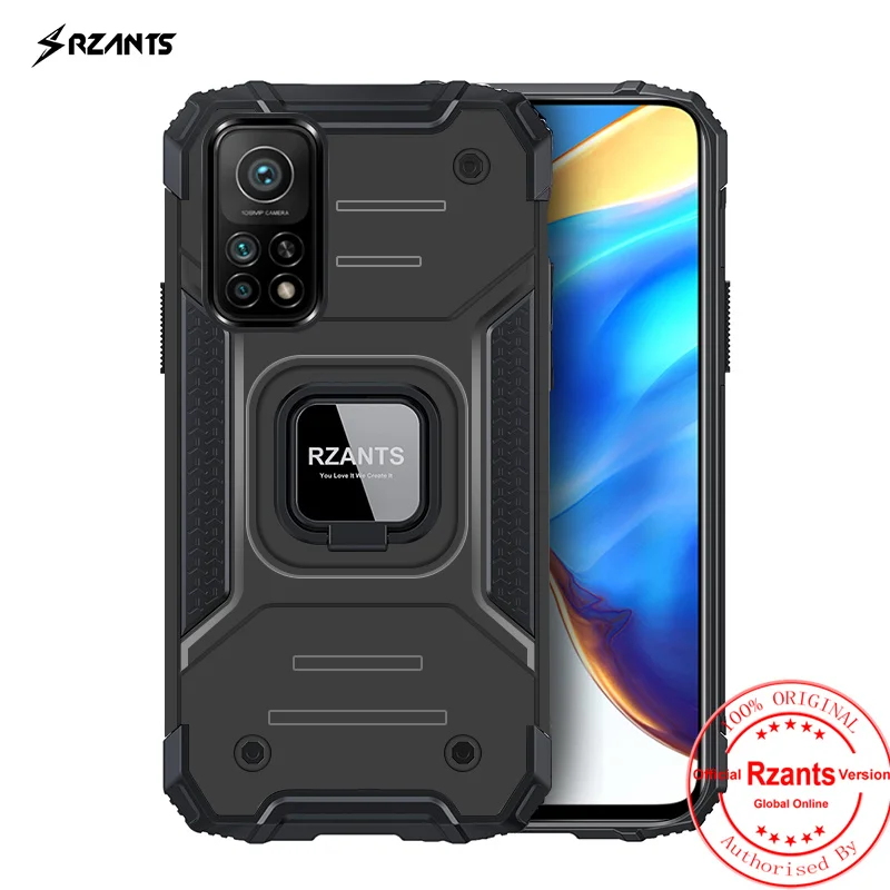 Противоударный чехол Rzants для Xiaomi MI 10T MI 10T Pro [King Kong], кольцевая подставка, жесткая задняя крышка, чехол для телефона