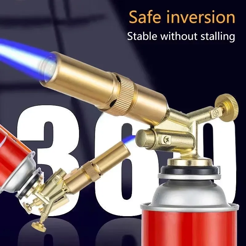 Outdoor Butane Burner Flame Gas Torch for Camping Barbecue Baking Metal Welding Heater Lighter Flame Gun for Cooking