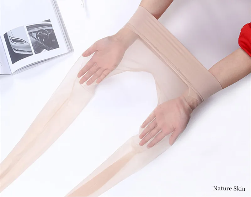 Neue 2D Frauen Strumpfhosen Nahtlose Strumpfhosen Ultra-dünne Transparente Nylon Strumpfhosen Sheer To Toe Strümpfe Weibliche Sexy Strumpfhosen Niedrige taille – Detail 16