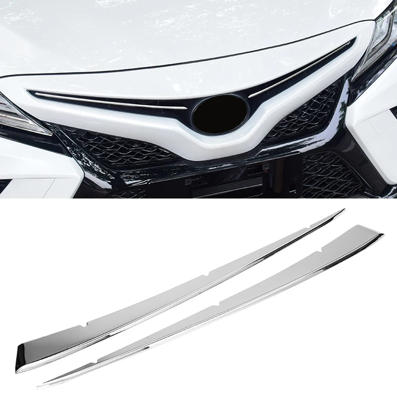 For Toyota Camry XV70 SE XSE 2018 2019 2020 2021 2022 2023 Stainless Car Grille Front Bumper Trim Cover Body Exterior Strips