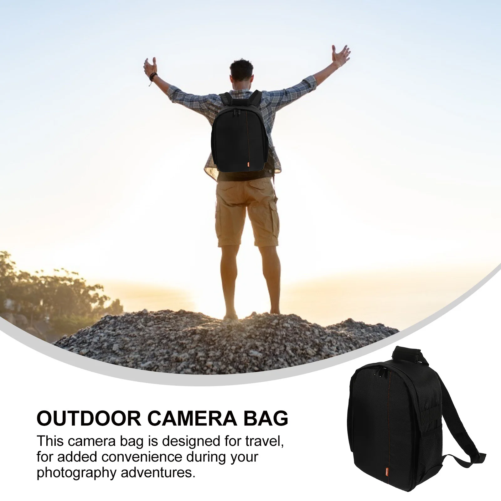 

Camera Carrying Bag Professional Multi-Grid Durable Outdoor Camera Storage Organizer Travel Zipper Backpack Bag
