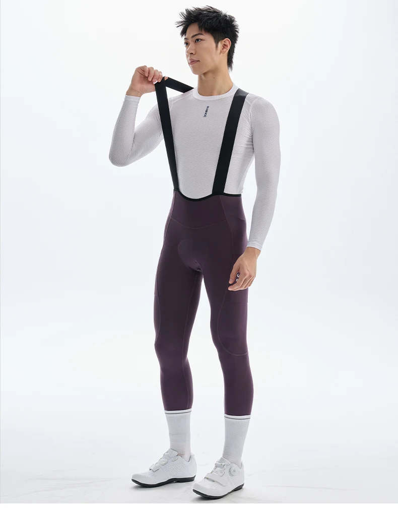 INBIKE Herren Rennrad-Trägerhose, Thermo-Winter-Radbekleidung, Feuchtigkeitsableitend, Komfortabel Gepolstert, MTB-Fahrradhose mit Taschen – Detail 12
