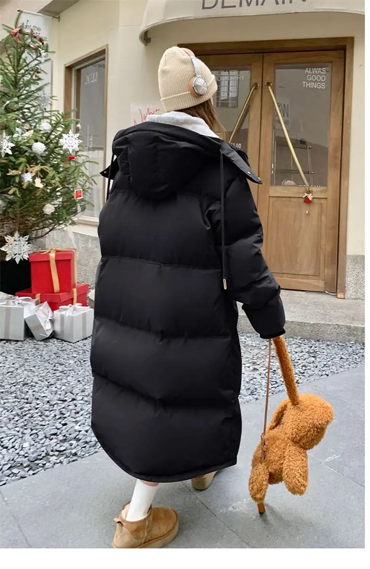 ZAROY Padded Women Jacket Windproof Warm Winter Long Parkas Overcoat Loose Casual Hoodie Coat Skiing Outerwear Длинные п
