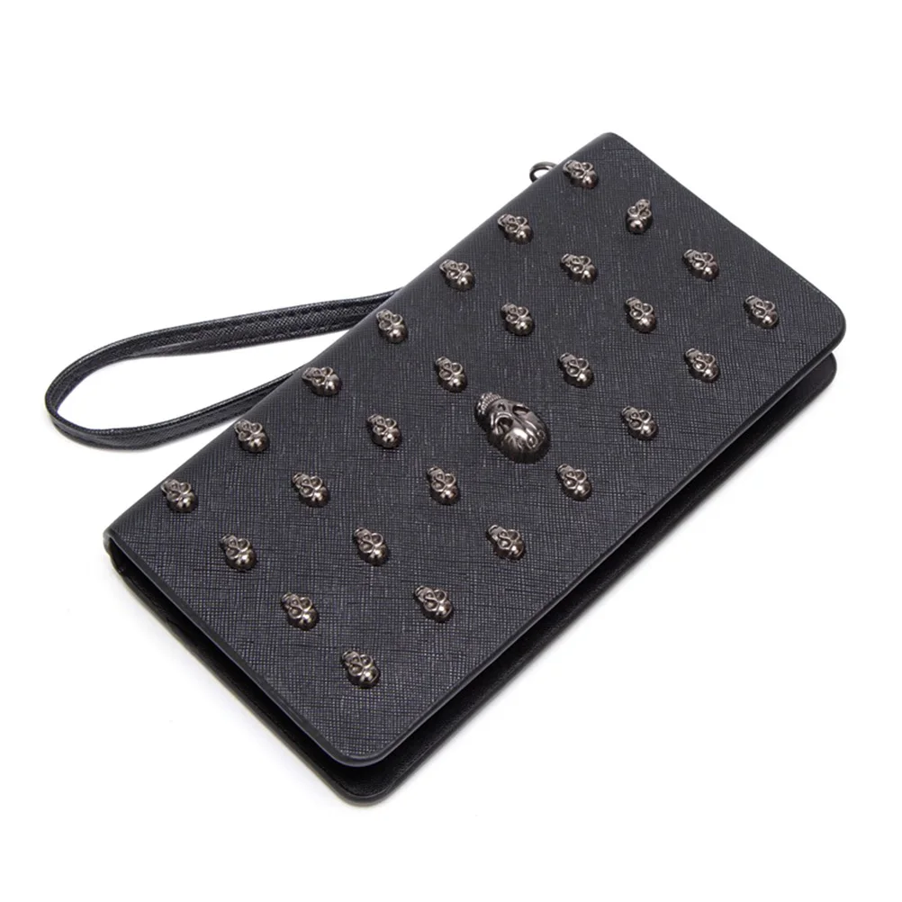 محفظة نسائية طويلة بسحاب، سعة كبيرة، حامل عملات معدنية للبطاقات النقدية، حقيبة يد متعددة البطاقات، سوداء أنيقة