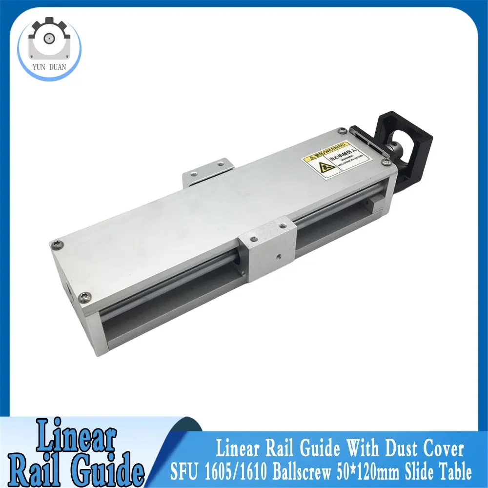 

Linear Rail Guide With Dust Cover SFU1605/1610 Ballscrew 100~500mm Stroke Slide Table Actuator Guide Workbench for 57/60mm Motor