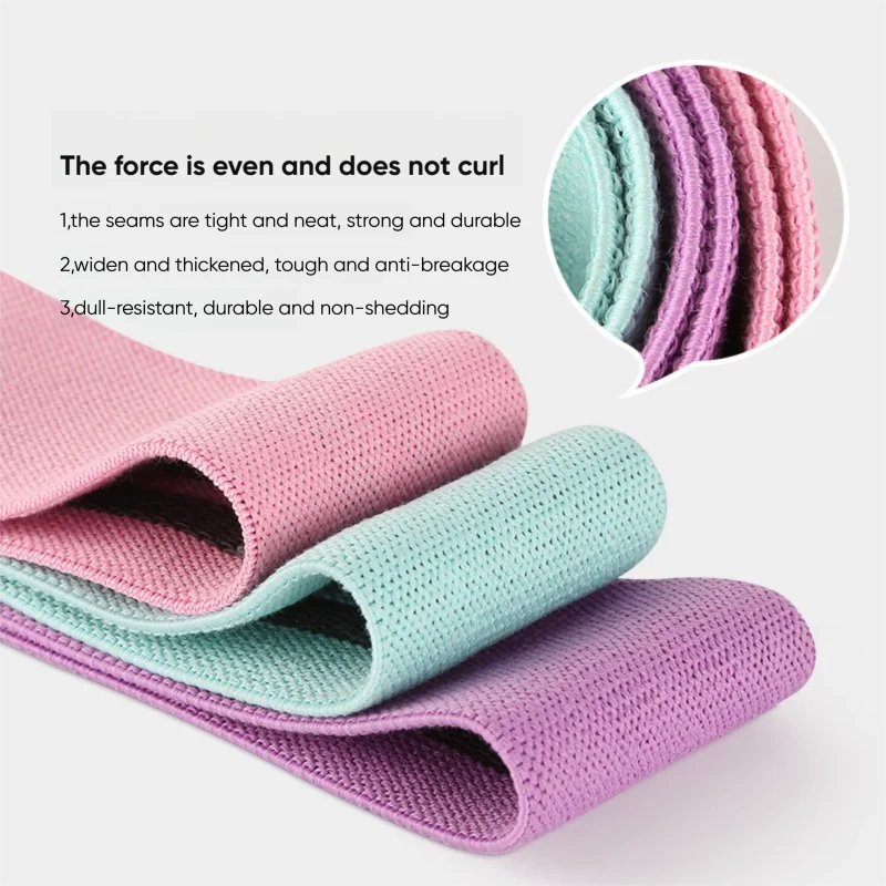 Fasce di resistenza per yoga, 3 pezzi, fasce elastiche per esercizi di stretching per donne e uomini, fasce flessibili per Pilates e gambe.